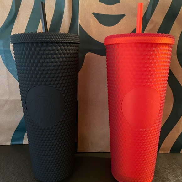 Starbucks-Red & Black Matte Studded - 2 QTY.